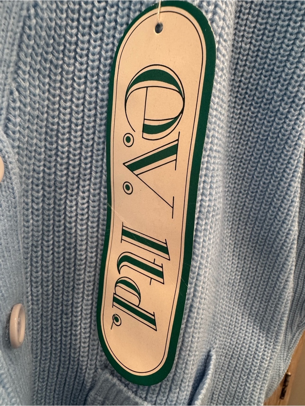 e.v. ltd. Vintage 70-80s Deadstock Baby Blue Cardigan Sweater Coquette Pastel - Picture 7 of 9
